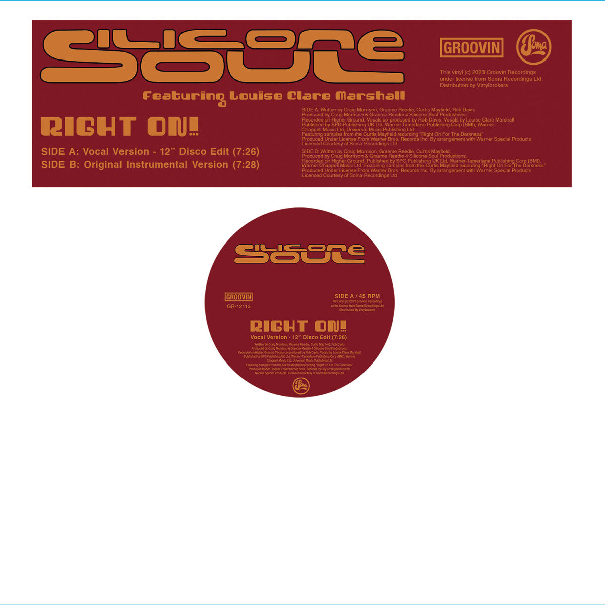 Silicone Soul / Right On! (2023 Repress) Silicone Soul / Right On! (2023 Repress)