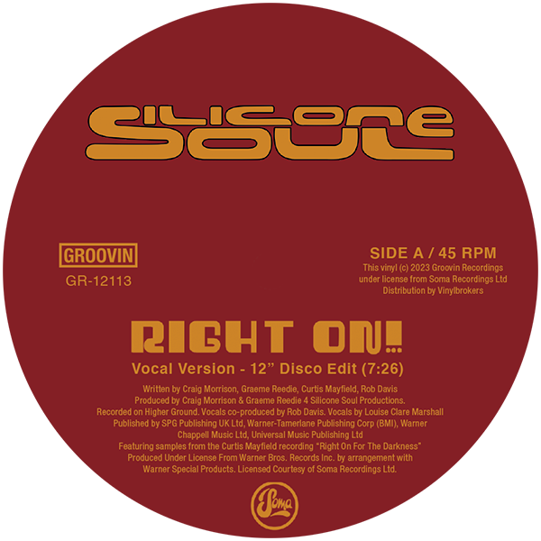 Silicone Soul / Right On! (2023 Repress) Silicone Soul / Right On! (2023 Repress)