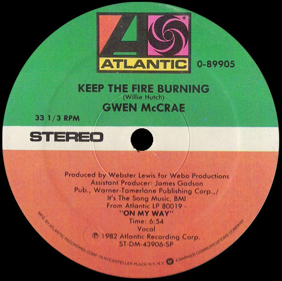 Gwen McCrae ‎– Keep The Fire Burning/ Funky Sensation
